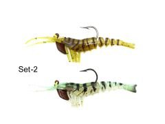 Captain 3048 Magic Shrimp 2li SET 3D Silikon Karides