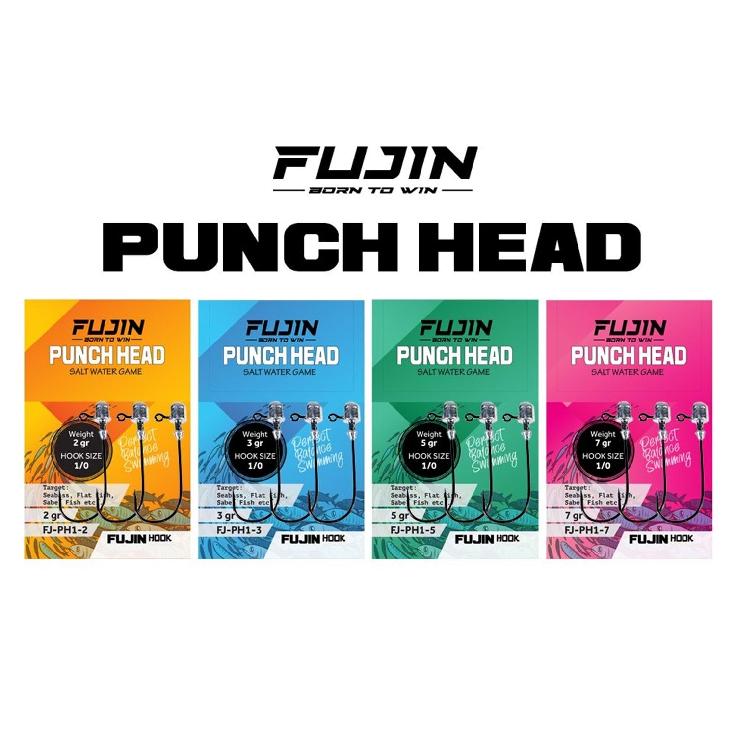 Fujin Punch Head Jighead FJ-PH 1/0- 4 gr